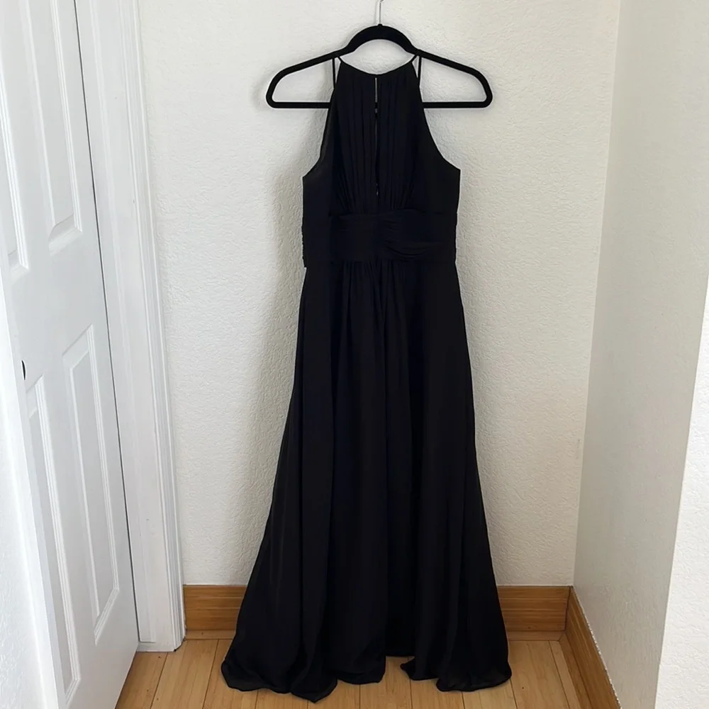 Azazie Bonnie - Size A8 - Black Chiffon - Picture 5 of 9